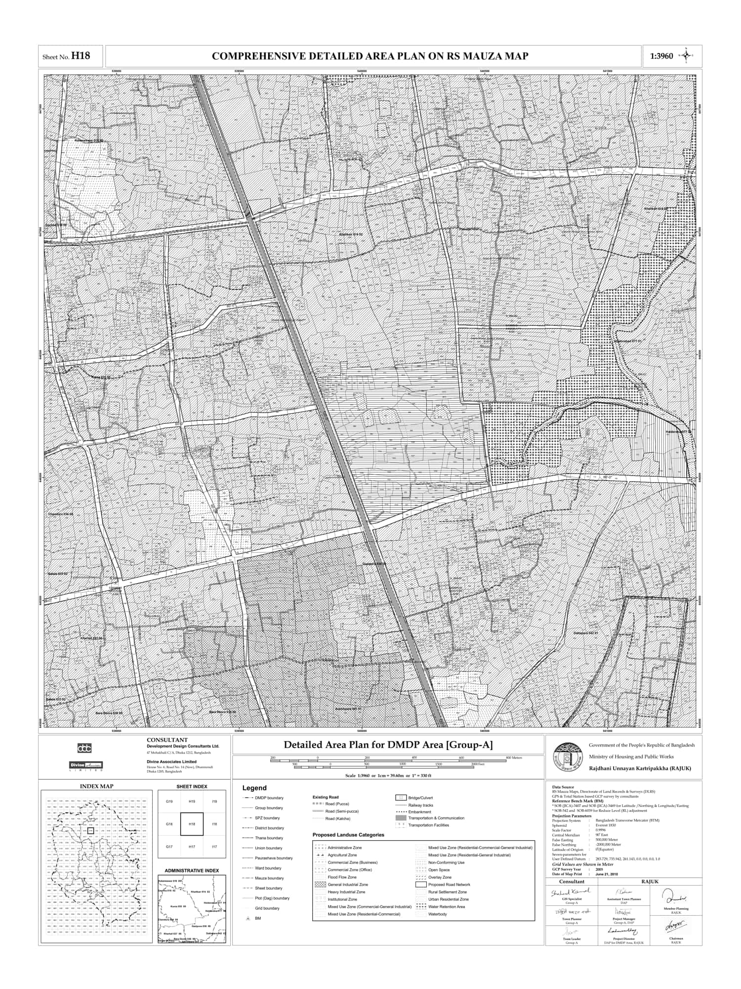 Detailed Area Plan (DAP) map of Dhaka